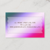 Elegant modern kleurrijk, lipstick visitekaartje (Achterkant)