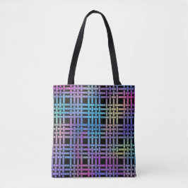 Elegant Modern Kleurrijk Mand Weave Patroon | Tote Bag