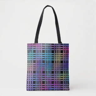 Elegant Modern Kleurrijk Mand Weave Patroon   Tote Bag
