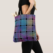Elegant Modern Kleurrijk Mand Weave Patroon | Tote Bag (Dichtbij)