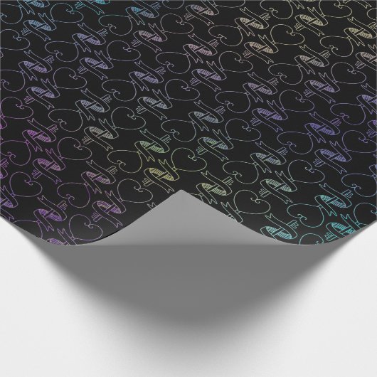 Elegant modern kleurrijk patroon voor harten en sl cadeaupapier (Hoek)