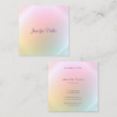 Elegant modern kleurrijk script voor Sjabloon Tren Vierkante Visitekaartje (Voorkant / Achterkant)