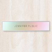 Elegant modern, kleurrijk Sjabloon Eenvoudig ontwe Deurbordje (Voorkant)