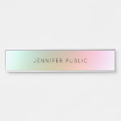 Elegant modern, kleurrijk Sjabloon Eenvoudig ontwe Deurbordje (Voorkant)