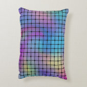 Elegant Modern Kleurrijk Vierkanten Tegels Patroon Accent Kussen (Achterkant (Verticaal))
