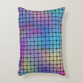 Elegant Modern Kleurrijk Vierkanten Tegels Patroon Accent Kussen (Voorkant(Verticaal))