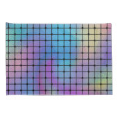 Elegant Modern Kleurrijk Vierkanten Tegels Patroon Kussensloop (Achterkant-Rechts)