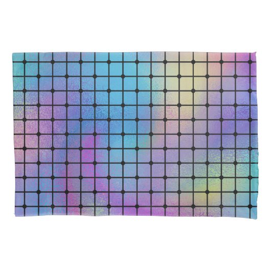 Elegant Modern Kleurrijk Vierkanten Tegels Patroon Kussensloop (Voorkant-Links)