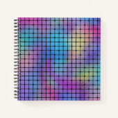 Elegant Modern Kleurrijk Vierkanten Tegels Patroon Notitieboek (Voorkant)