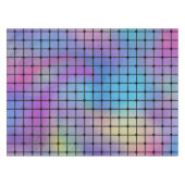 Elegant Modern Kleurrijk Vierkanten Tegels Patroon Tafelkleed (Voorkant (Horizontaal))