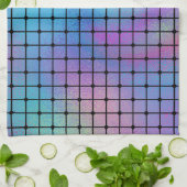 Elegant Modern Kleurrijk Vierkanten Tegels Patroon Theedoek (Gevouwen)