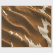 Elegant Modern Koe Faux Leather Collectie Cadeaupapier (Vlak)