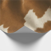 Elegant Modern Koe Faux Leather Collectie Cadeaupapier (Hoek)