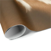 Elegant Modern Koe Faux Leather Collectie Cadeaupapier (Rol Hoek)