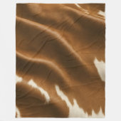 Elegant Modern Koe Faux Leather Collectie Fleece Deken (Voorkant)
