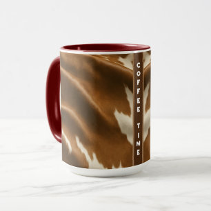 Elegant Modern Koe Faux Leather Collectie Mok