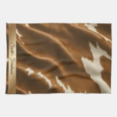 Elegant Modern Koe Faux Leather Collectie Theedoek (Horizontaal)