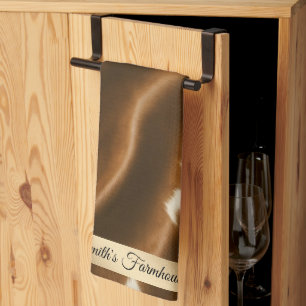 Elegant Modern Koe Faux Leather Collectie Theedoek