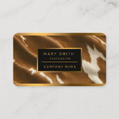 Elegant Modern Koe Faux Leather Collectie Visitekaartje (Voorkant)