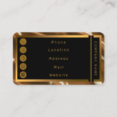 Elegant Modern Koe Faux Leather Collectie Visitekaartje (Achterkant)