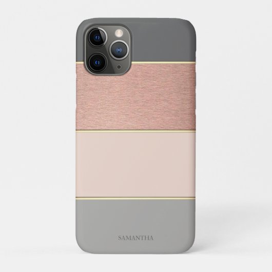 Elegant Modern Koel Gestreept -Persoonlijk Case-Mate iPhone Case (Achterkant)