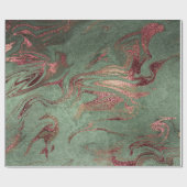 Elegant modern koperen roos gouden marmer cadeaupapier (Vlak)