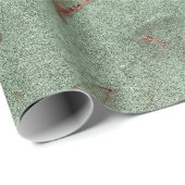 Elegant modern koperen roos gouden marmer cadeaupapier (Rol Hoek)