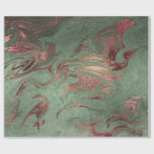 Elegant modern koperen roos gouden marmer cadeaupapier (Vlak)