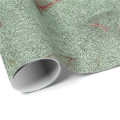 Elegant modern koperen roos gouden marmer cadeaupapier (Rol Hoek)