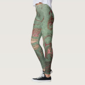 Elegant modern koperen roos gouden marmer leggings (Links)