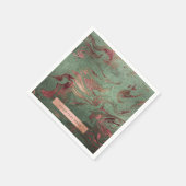 Elegant modern koperen roos gouden marmer servet (Hoek)