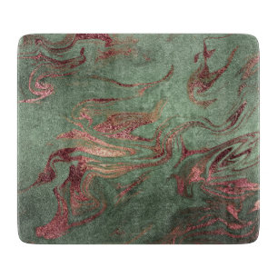 Elegant modern koperen roos gouden marmer snijplank