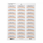 Elegant modern koperen weddenschap Return Label (Full Sheet)