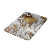 Elegant modern kopergoud en witte marmer badmat (Gekanteld)