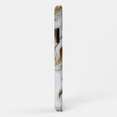 Elegant modern kopergoud en witte marmer Case-Mate iPhone case (Achterkant/rechts)