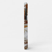 Elegant modern kopergoud en witte marmer Case-Mate iPhone case (Achterkant/links)