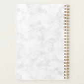 Elegant modern kopergoud witte marmer ananas planner (Achterkant)