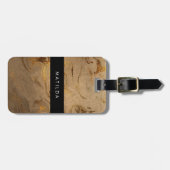 Elegant modern kopergoudmarmer bagagelabel (Voorkant horizontaal)