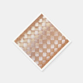 Elegant modern koraal goud satijn geweven patroon servet (Hoek)