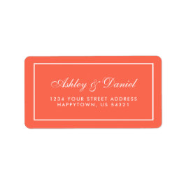 Elegant modern koraal withuwelijk etiket