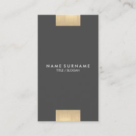Elegant modern Kraft bedrukt Gold Accent Verticaal Visitekaartje