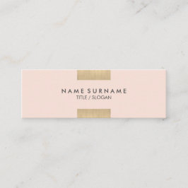 Elegant modern Kraft bedrukt Gold Chic Pastel Roze Mini Visitekaartje