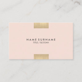 Elegant modern Kraft bedrukt Gold Chic Pastel Roze Visitekaartje