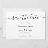 Elegant modern Kraft Paper Wedding Save The Date (Voorkant)
