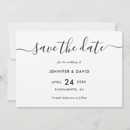 Elegant modern Kraft Paper Wedding Save The Date