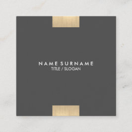 Elegant modern Kraft Printed Gold Accent Chic Vierkante Visitekaartje