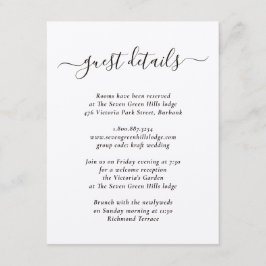 Elegant Modern Kraftpapier Informatiekaartje