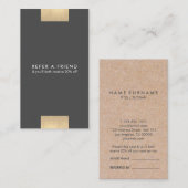 Elegant modern KraftPrint Gold Chic Verticaal Visitekaartje (Voorkant / Achterkant)