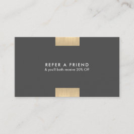 Elegant modern KraftPrinted Gold Accent Chic Refer Visitekaartje