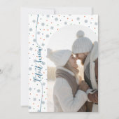 Elegant Modern Laat het sneeuwen foto Feestdagenkaart (Voorkant)